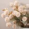 10 Stems Beige Flowers Artificial + Eucalyptus, Fake Mums Long Stem Faux Flowers For Vase, Tan Nude Cream Neutral Floral